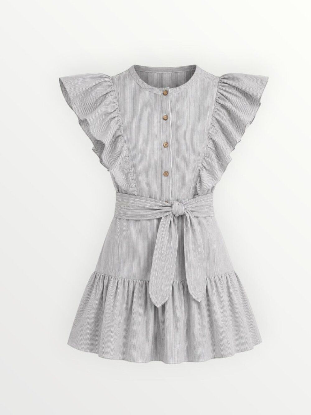 Saylor Melody Ruffled Striped Mini Dress
